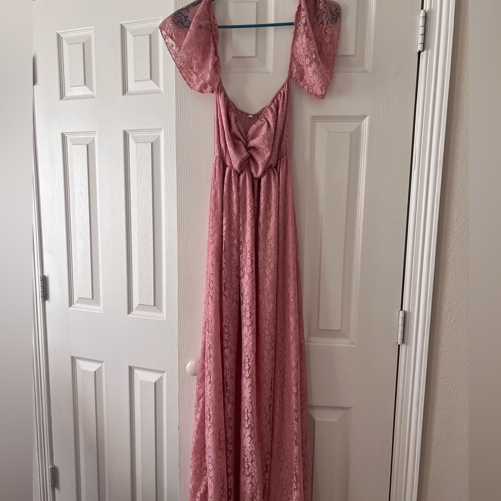 Women’s pink baby shower dress